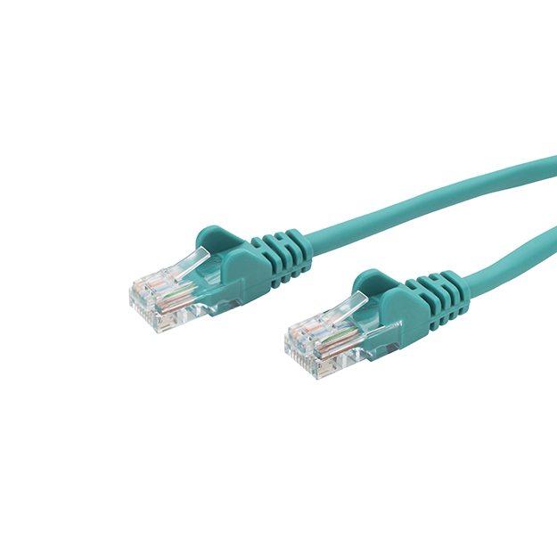 RJ45 CAT6 UTP Stranded Flush Moulded LS0H Network Cable 24AWG - Green